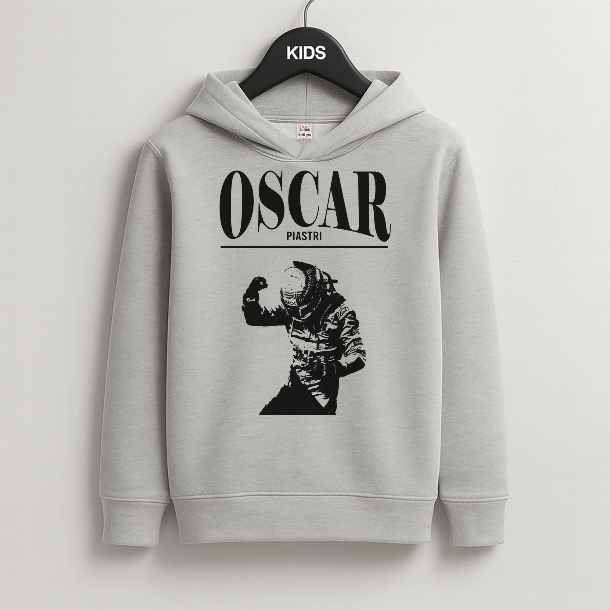 Oscar Orange And Black Grey Kids Hoodie