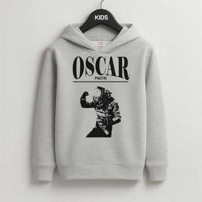 Oscar Orange And Black Grey Kids Hoodie