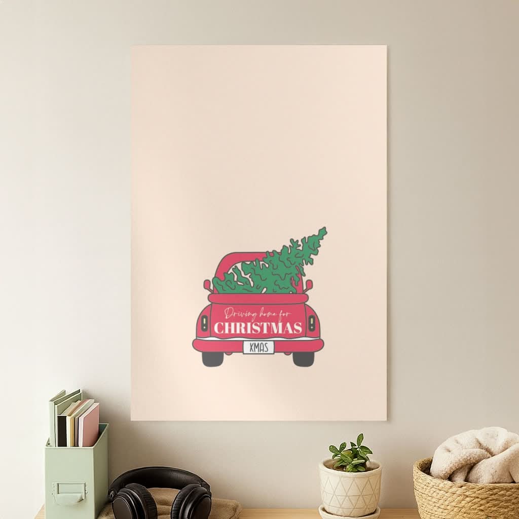 Driving Home For Christmas Truck Poster