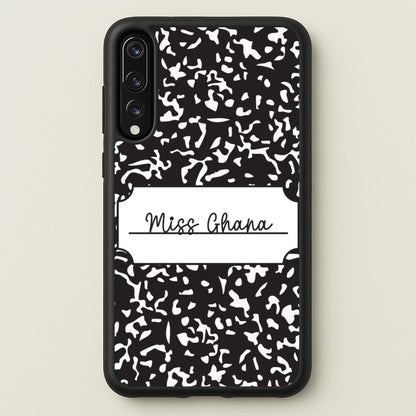 Personalised School Notebook Huawei P20 Pro Case