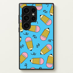 Pencils And Scribbles Pattern Galaxy S24 Ultra Case