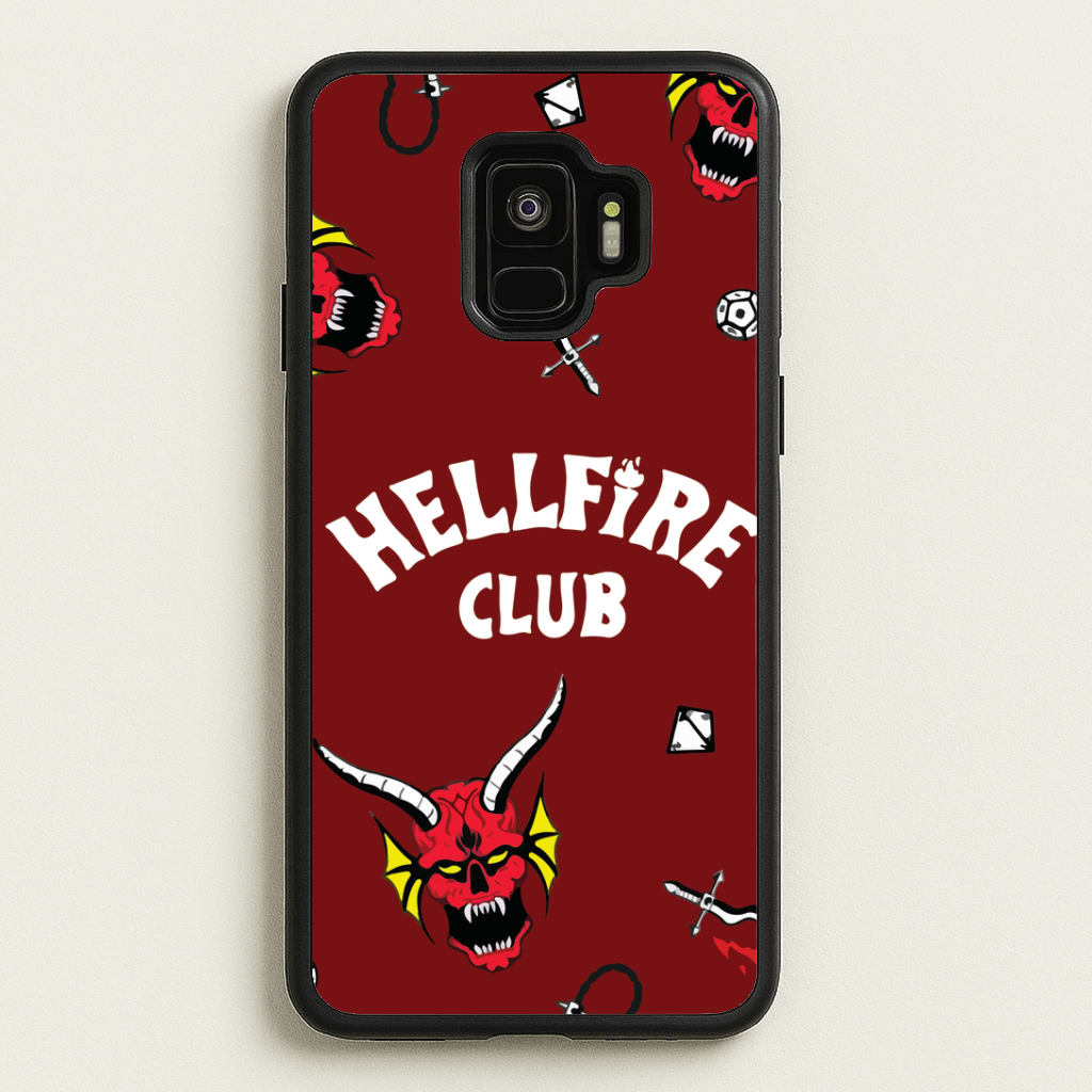 Hellfire Club Icons Collage Red Galaxy S9 Case
