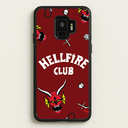 Hellfire Club Icons Collage Red Galaxy S9 Case
