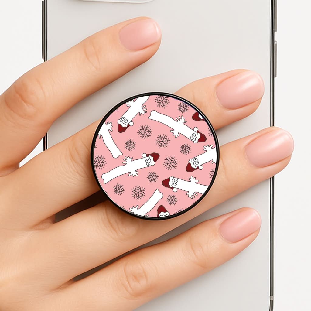 Wiggly Moom Xmas Hat Pattern Phone Grip