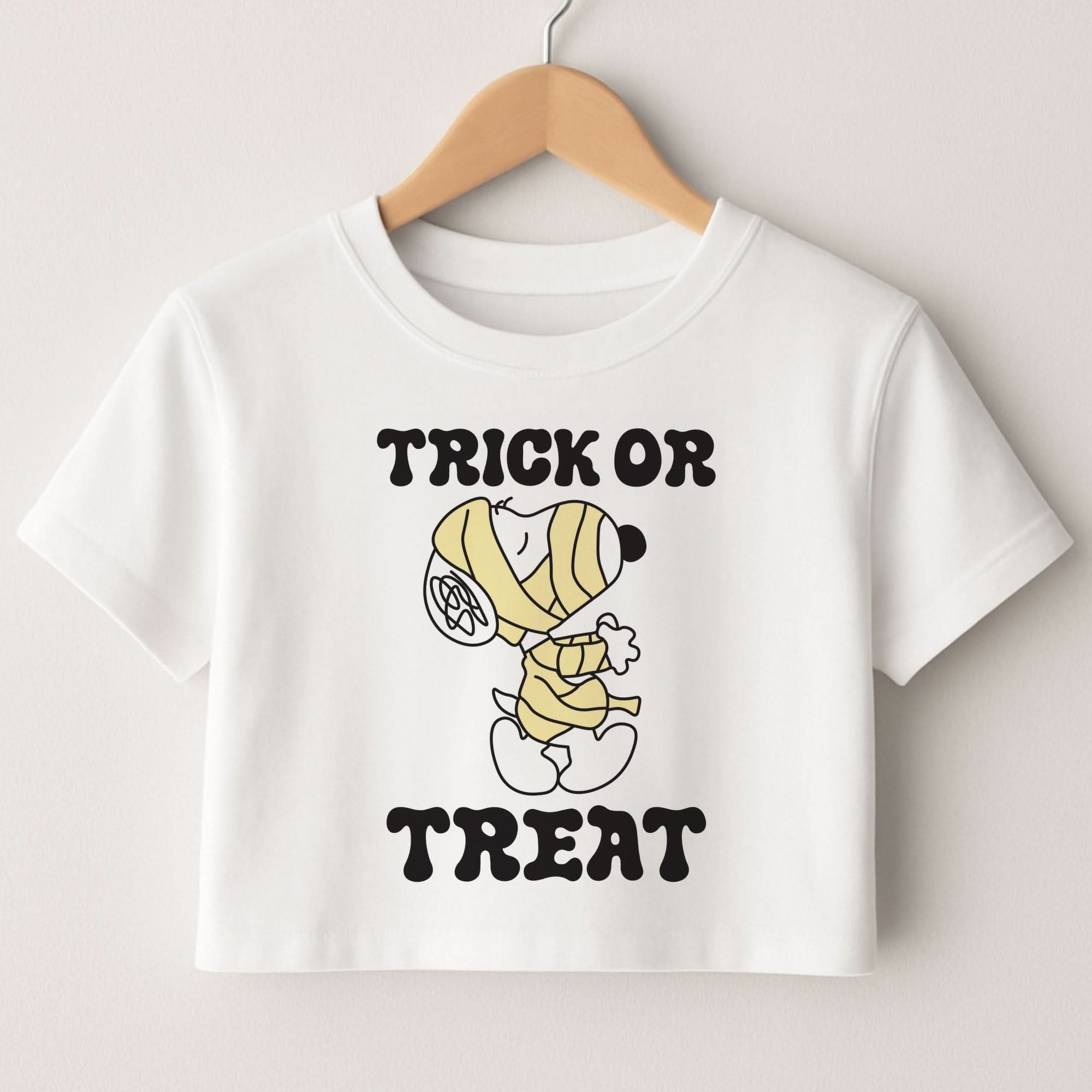 Trick Or Treat Cartoon Beagle Crop Top