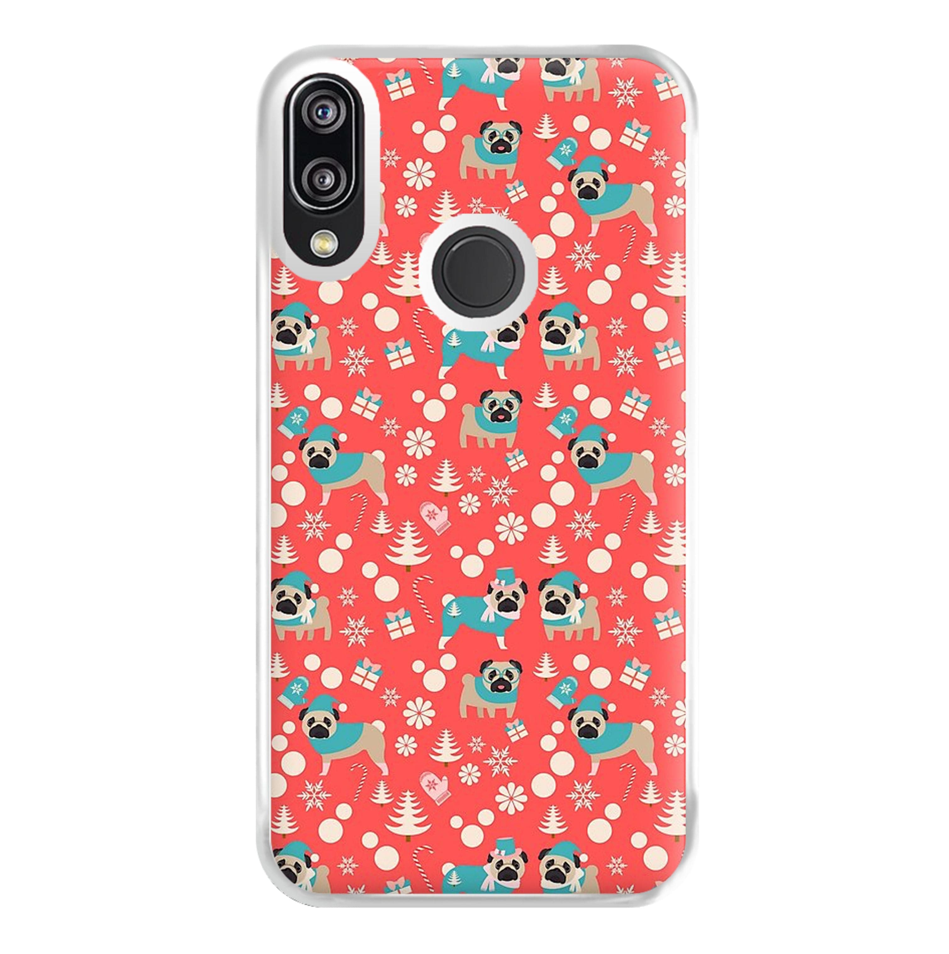 Christmas Pug Pattern Phone Case