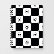 Checkered Skulls Pattern Notebook 1