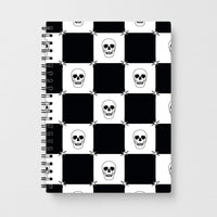 Checkered Skulls Pattern Notebook