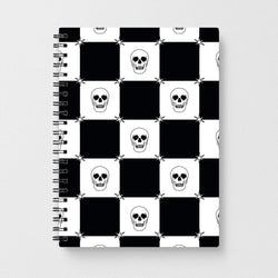 Checkered Skulls Pattern Notebook