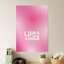Libra Vibes Gradient Zodiac Poster