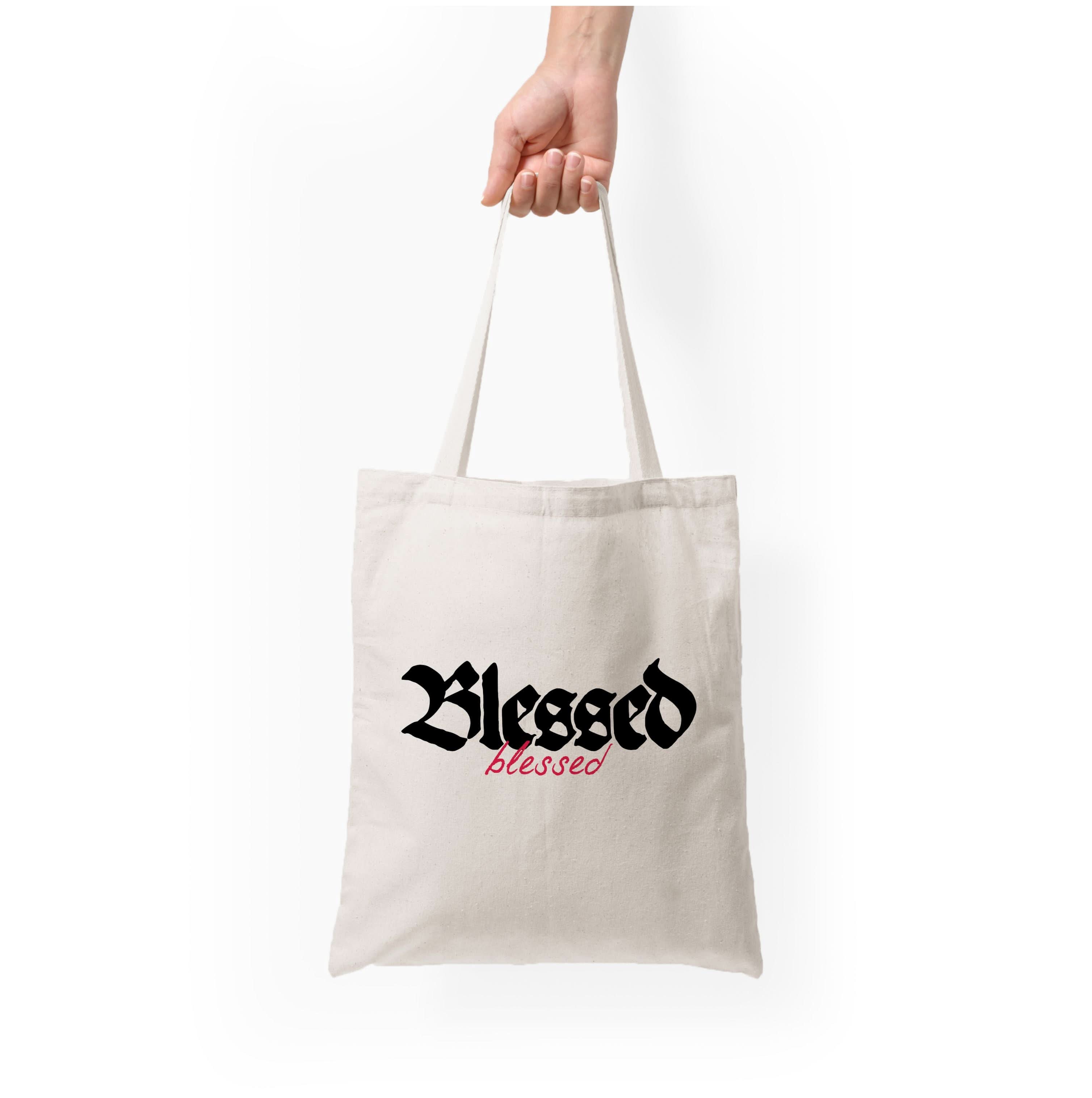 Glitter Blessed Tote Bag