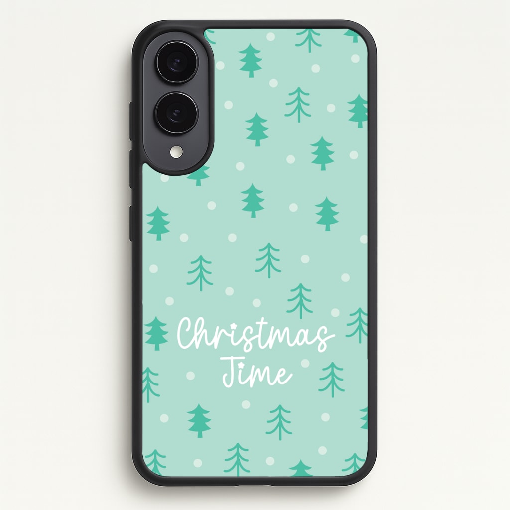 Cute Xmas Trees Pattern Galaxy S25 Edge Case