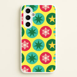 Colourful Abstract Baubles Christmas Pattern Galaxy A54 Case