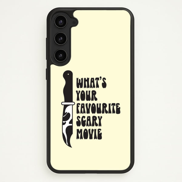 What's Your Favourite Scary Movie Trippy Galaxy S23 Case