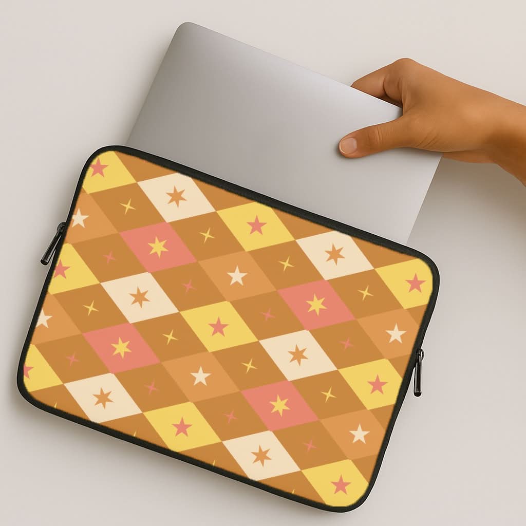 Retro Christmas Argyle Pattern MacBook Cover