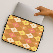 Retro Christmas Argyle Pattern Laptop Sleeve 2