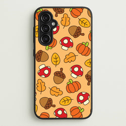 Cartoon Autumn Icons Pattern Galaxy A14 Case
