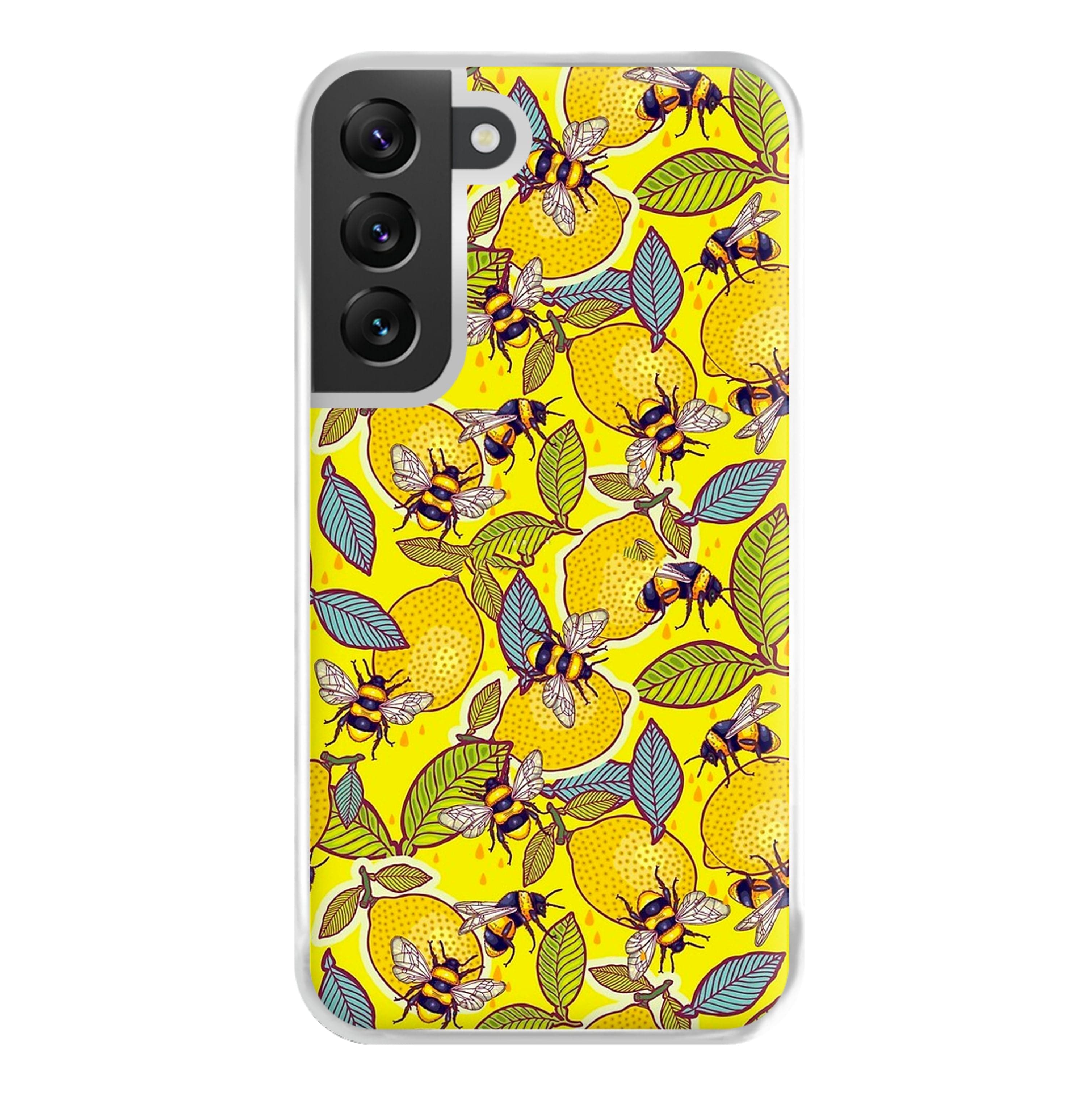 Yellow Lemon and Bee Phone Case