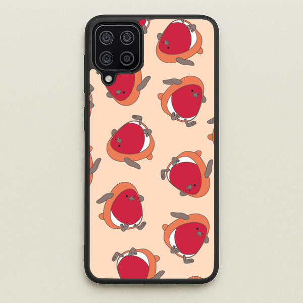 Christmas Robin Plush Pattern Galaxy A12 Case