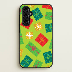 Colourful Abstract Christmas Presents Pattern Galaxy A54 Case