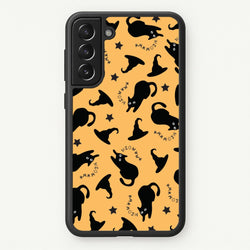 Black Cat And Hats Pattern Galaxy S21 Plus Case