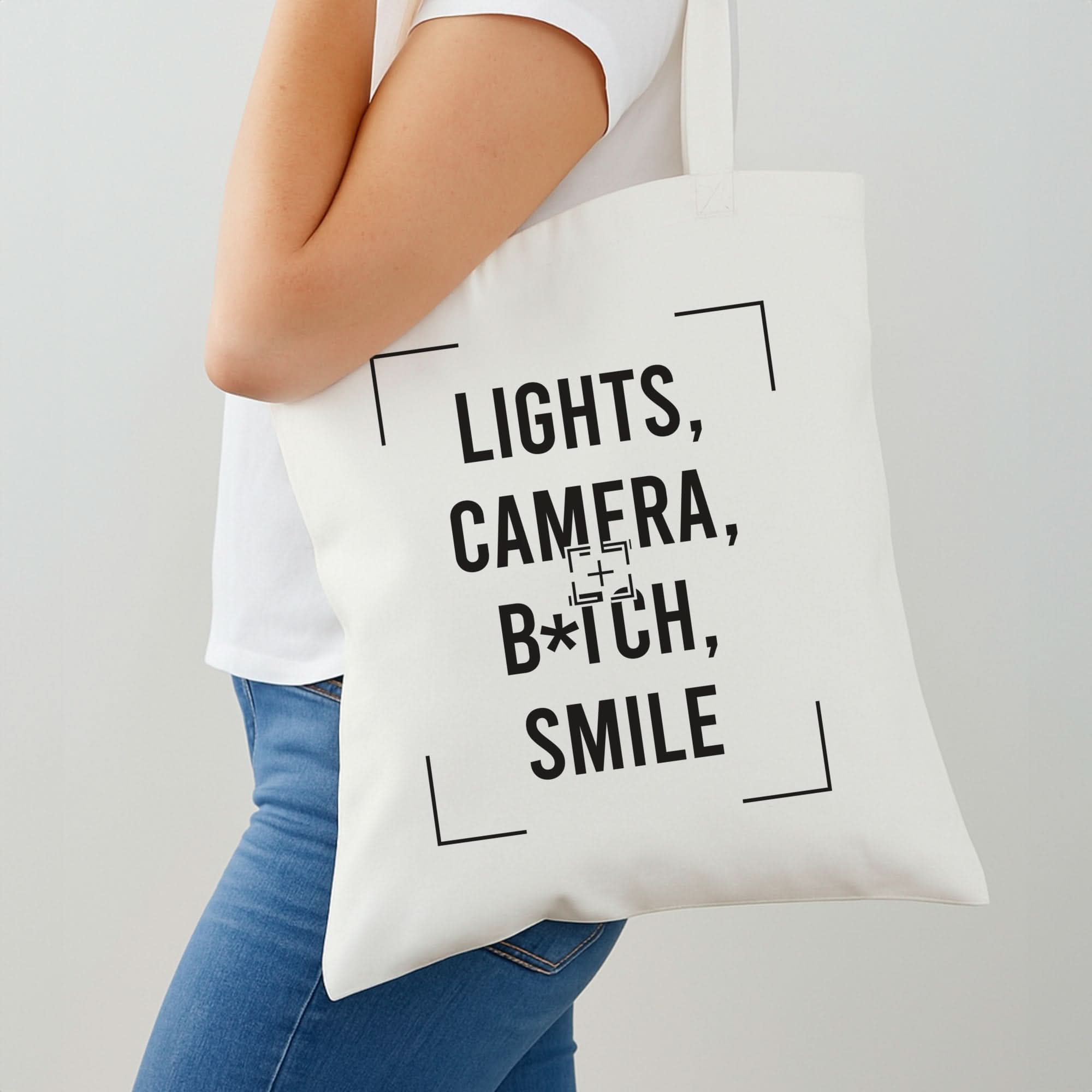 Lights, Camera, B*tch, Smile Shoulder Bag