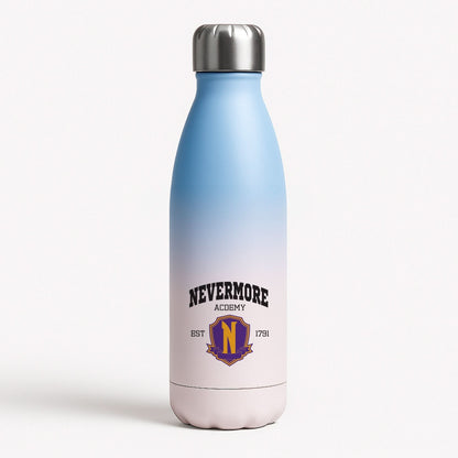 Addams Academy Purple Blue Water Bottle