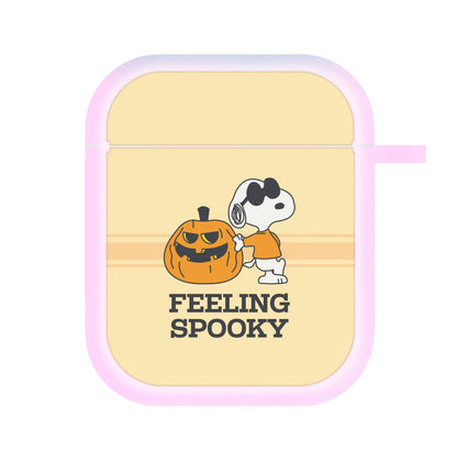 Feeling Spooky Cartoon Beagle AirPods Case