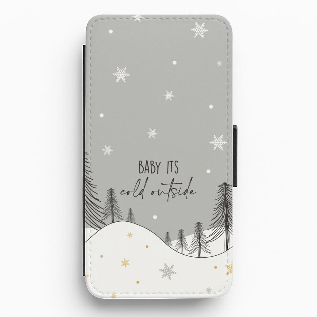 Baby It's Cold Outisde Landscape Flip / Wallet Phone Case
