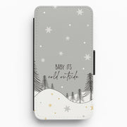 Baby It's Cold Outisde Landscape Flip / Wallet Phone Case 1