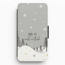 Baby It's Cold Outisde Landscape Flip / Wallet Phone Case