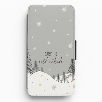 Baby It's Cold Outisde Landscape Flip / Wallet Phone Case
