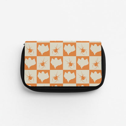 Spiders And Ghosts Checkered Pattern II Pencil Case