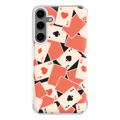 Playing Cards Collage Pattern Galaxy S24 Plus Case