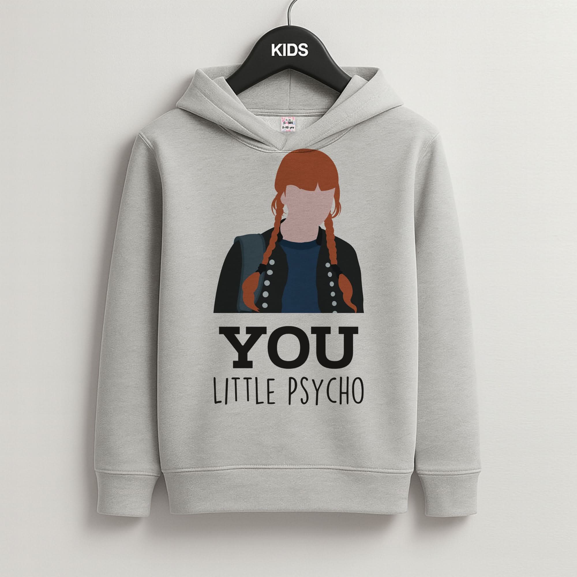 You Little Psycho Grey Kids Hoodie