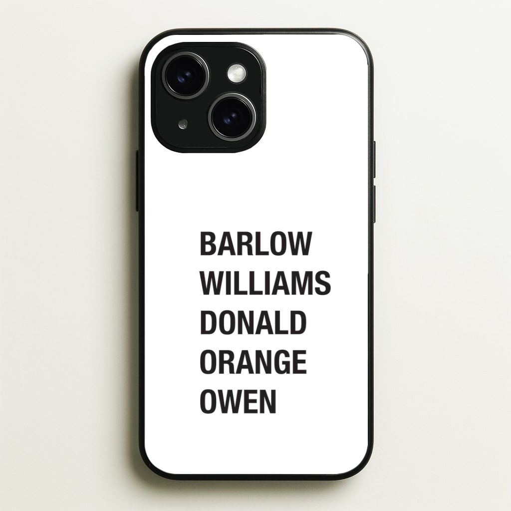 Take Band Members Names iPhone 14 Plus Case