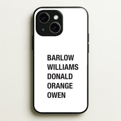 Take Band Members Names iPhone 14 Plus Case