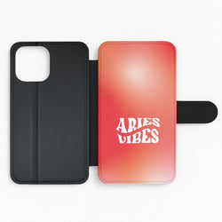 Aries Vibes Gradient Zodiac Flip Phone Case