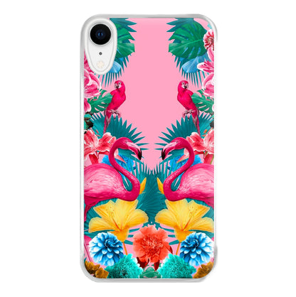 Flamingo and Tropical garden Phone Case