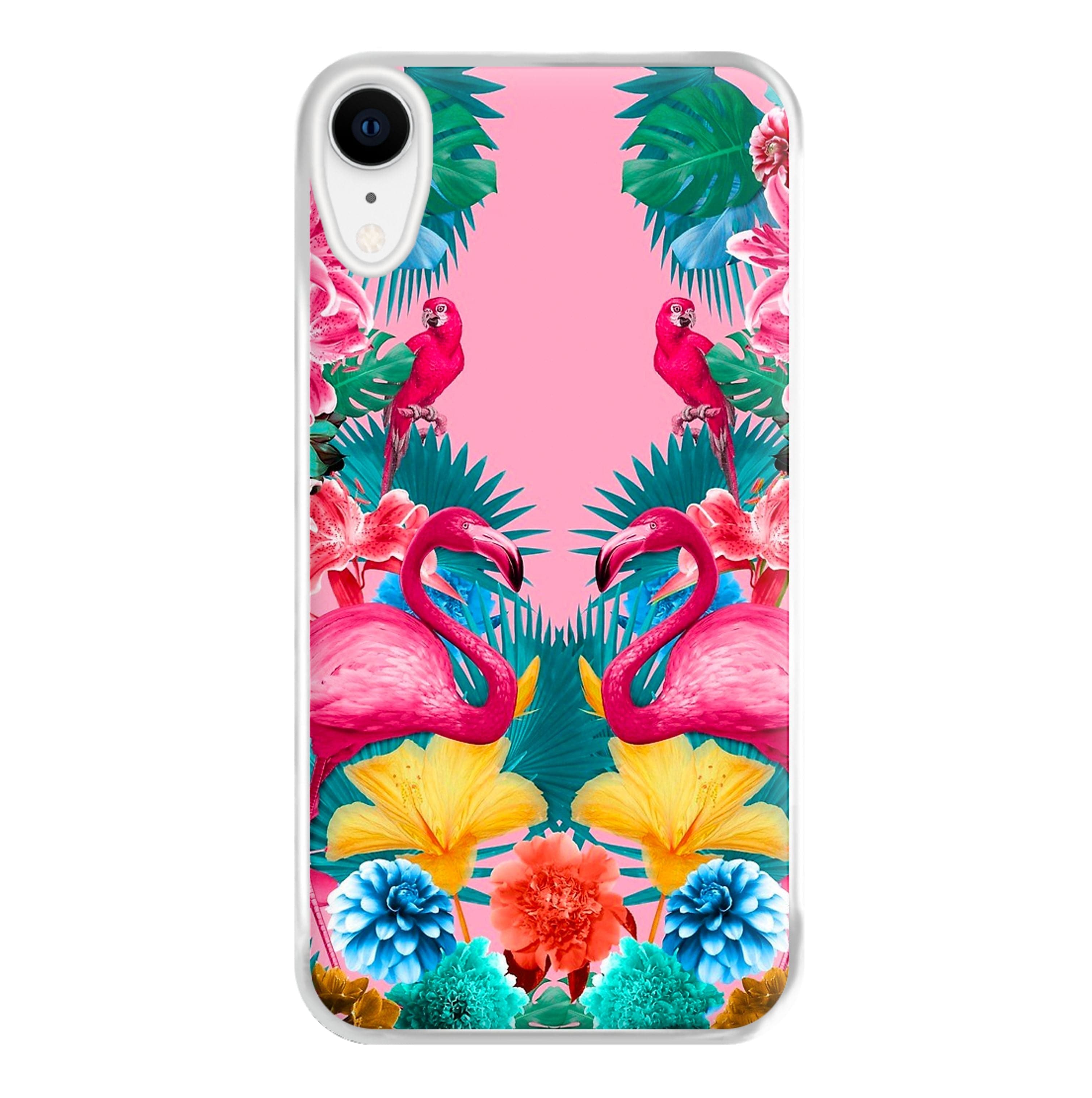 Flamingo and Tropical garden Phone Case