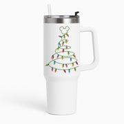 Cartoon Mouse Christmas Tree Lights Tumbler 1