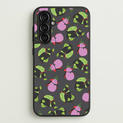 Vampire Frogs And Vegetables Pattern - Halloween Galaxy A16 Case