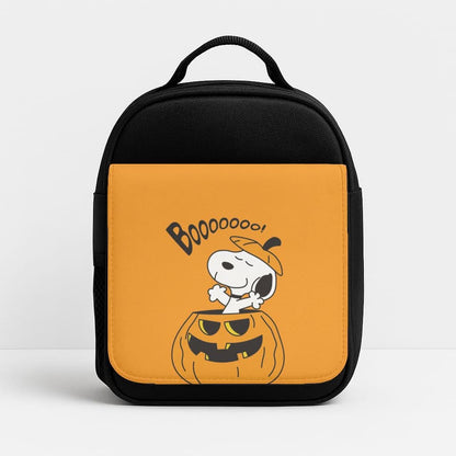 Cartoon Beagle Pumpkin Insulated Lunch Bag