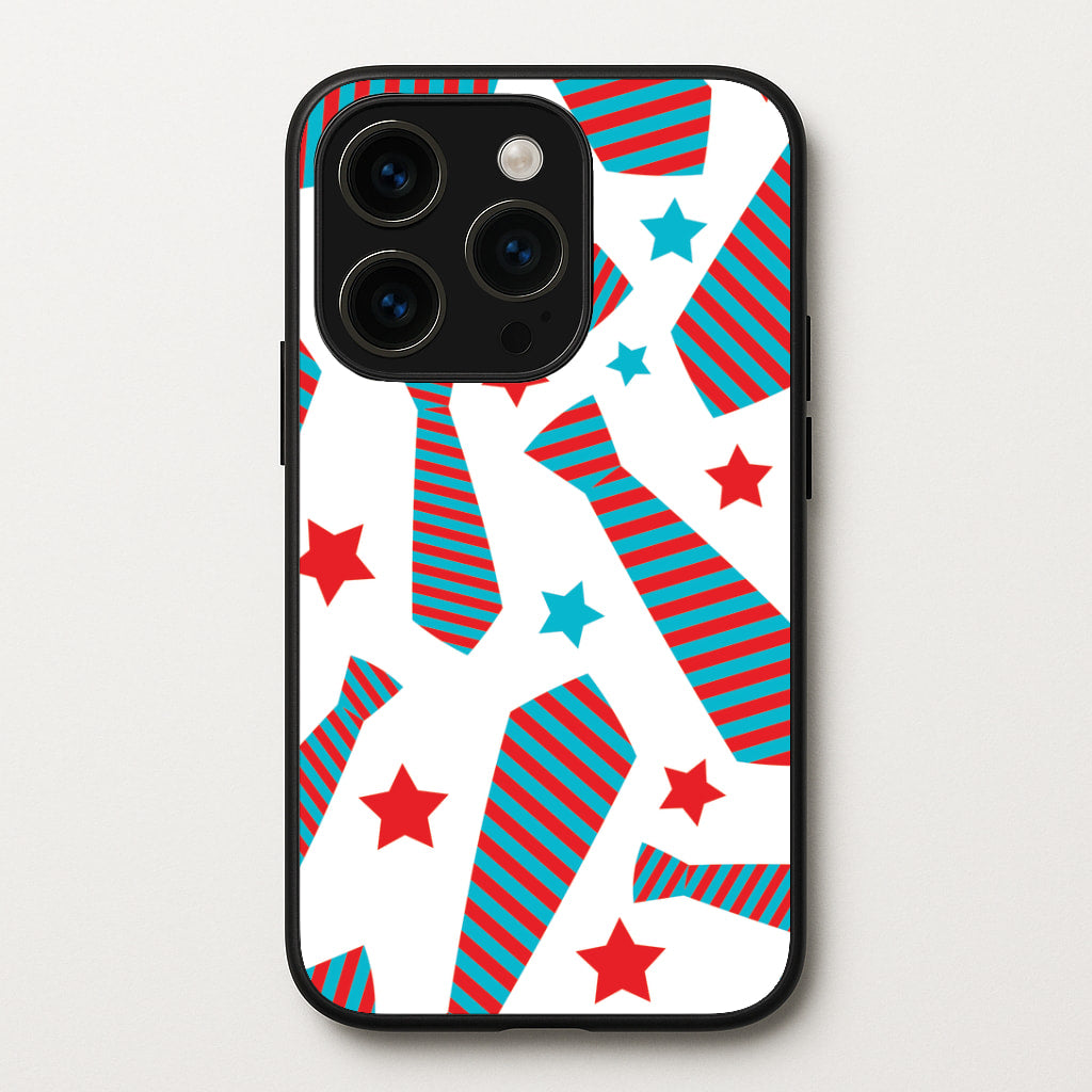 Tie And Stars Pattern iPhone 14 Pro Max Case