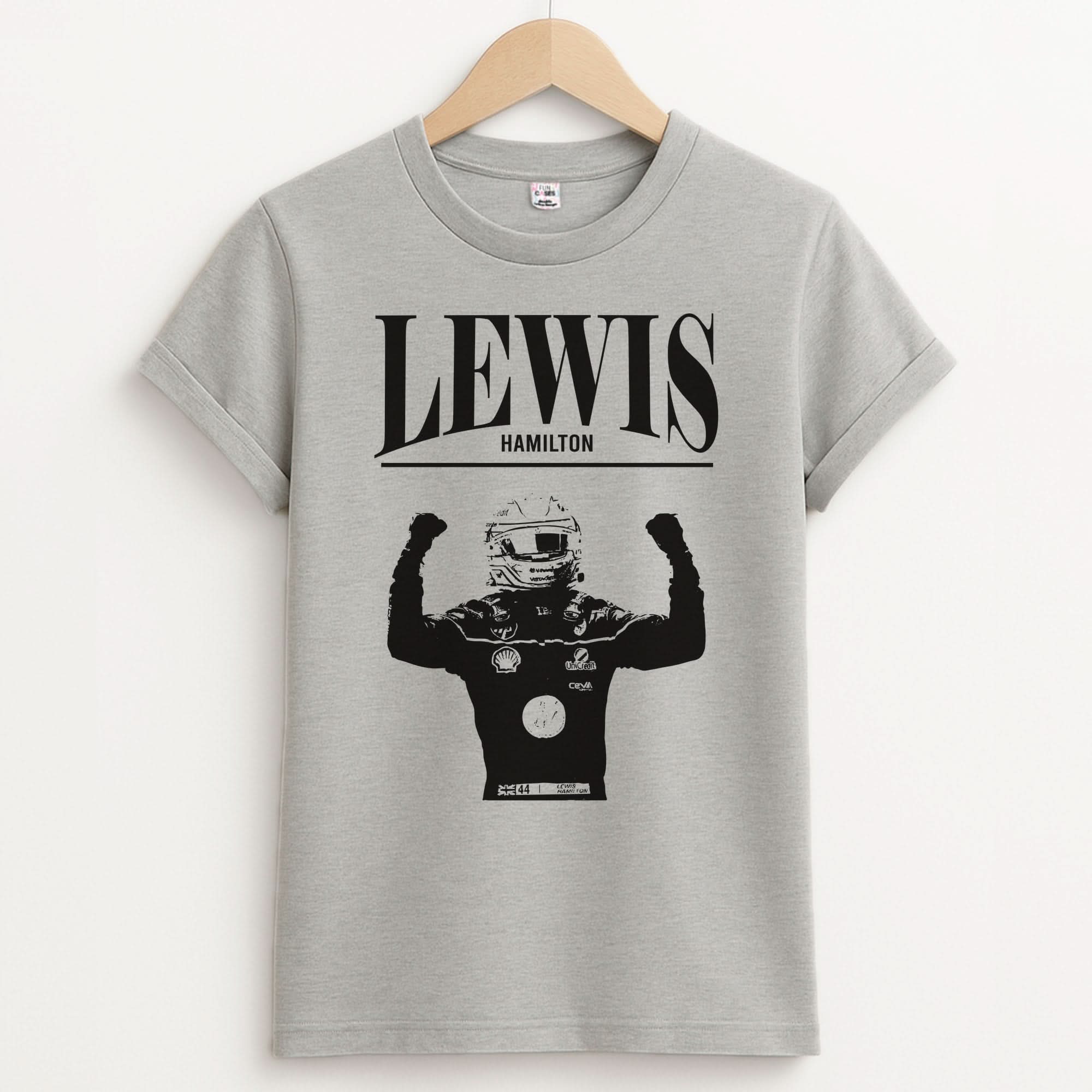 Lewis Red And Gold Unisex Grey T-Shirt