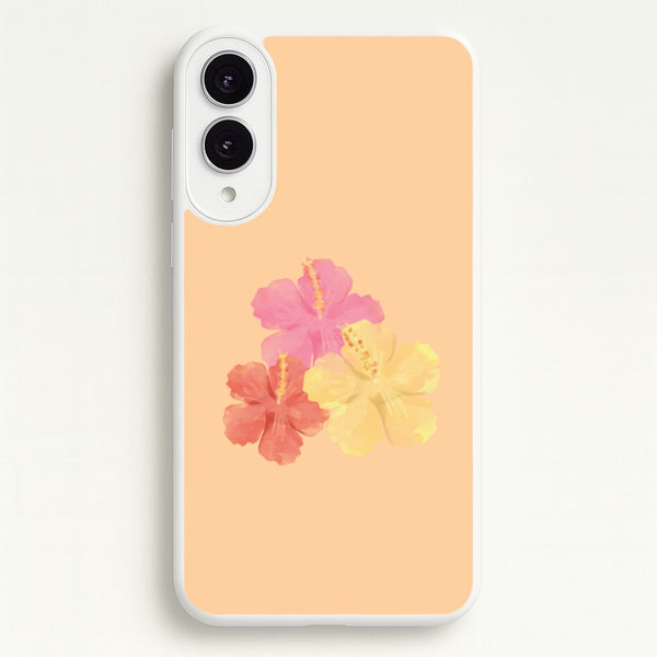 Hibiscus Sunset Galaxy S25 Edge Case