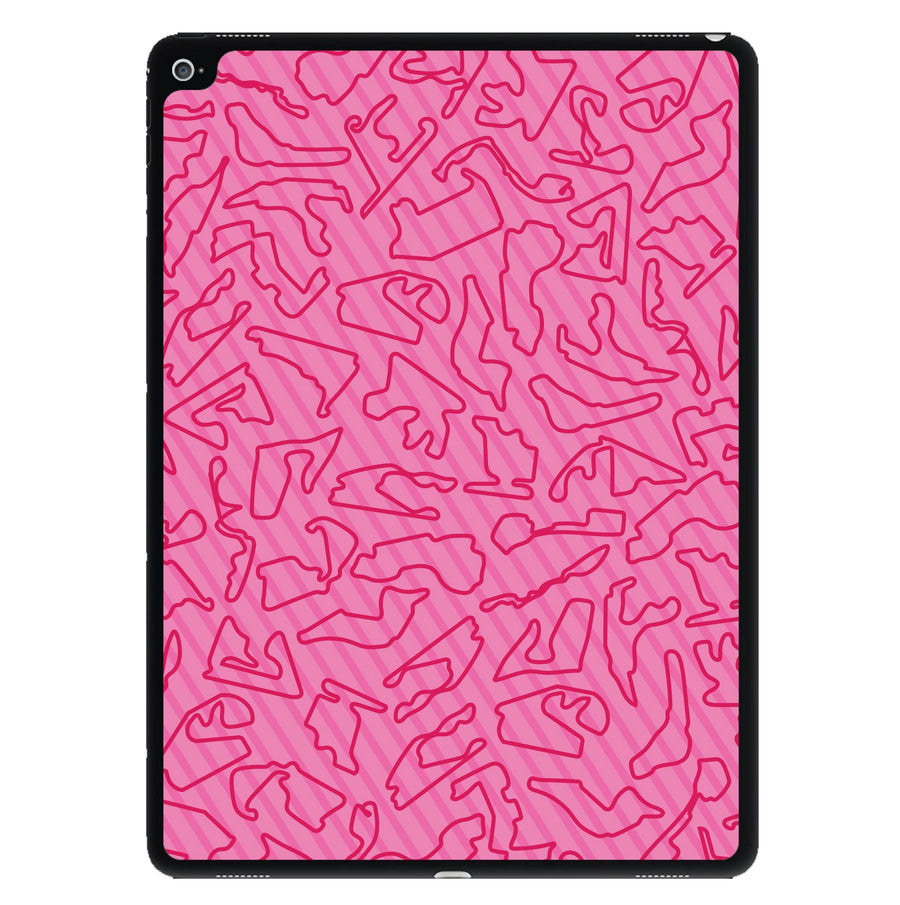 Track Outlines Pink iPad Case