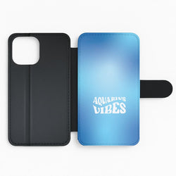 Aquarius Vibes Gradient Zodiac Flip Phone Case