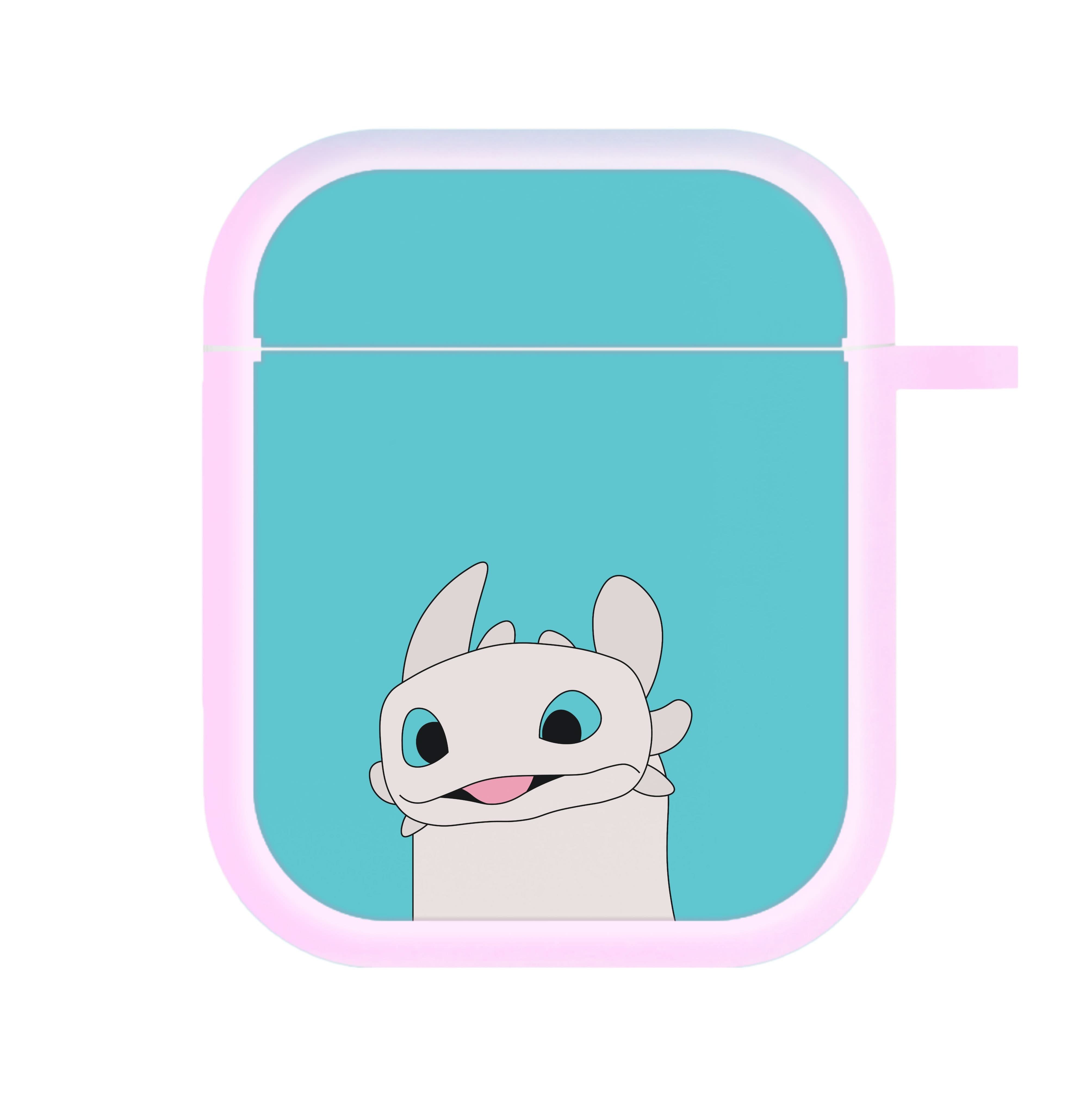 White Fury Dragon AirPods Case