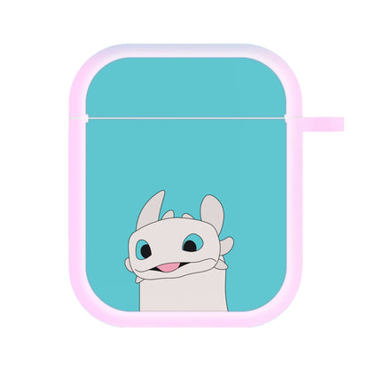 White Fury Dragon AirPods Case